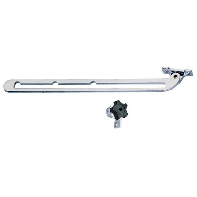Perko Chrome-Plated Offset-Mount Windshield Adjuster - 12 in. Length with 9.5 in. Length Adjustment - 1291DP0CHR