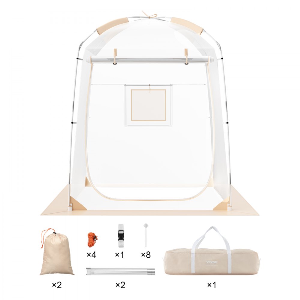 VEVOR Sports Tent Instant Tent Shelter Weather Proof 1 Person Clear Bubble Tent - BWZPDRZTMFX5QJU6SV0