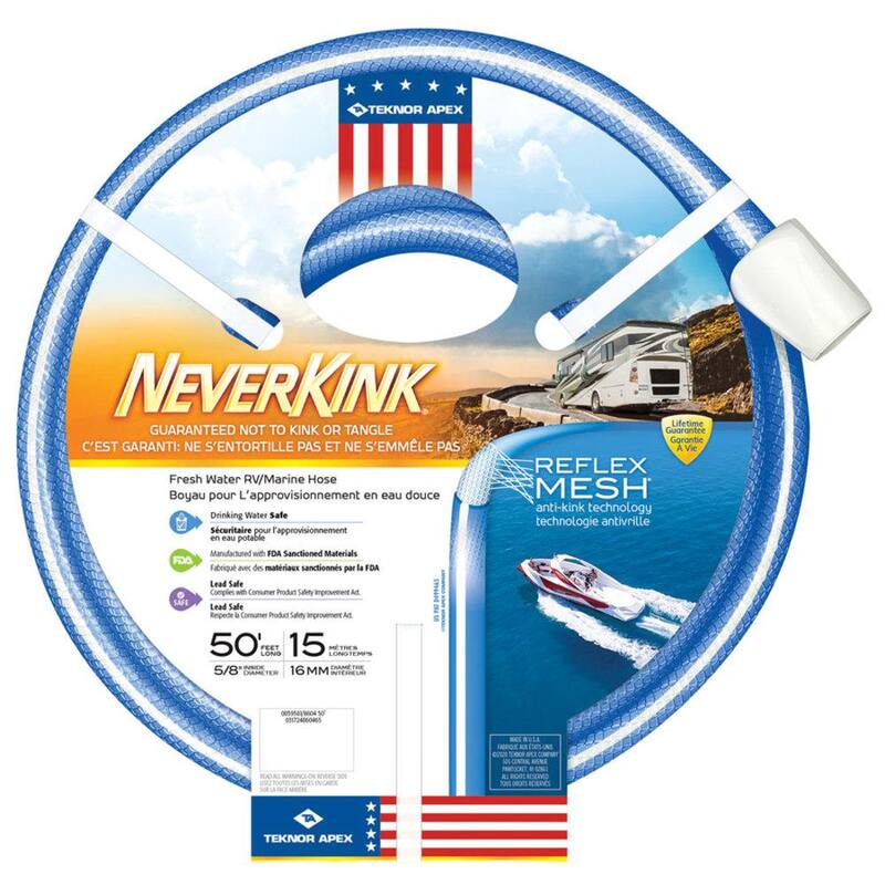Teknor Apex NeverKink RV/Marine Water Hose - 5/8 in x 50 ft. - 8604-50