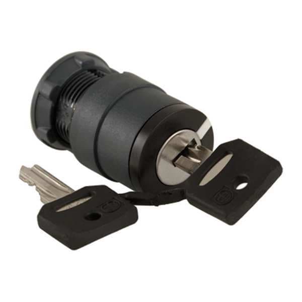 Schneider Electric Selector de Interruptor No Iluminado, 22mm, 2 Posiciones, Con Llave - ZB5AG412