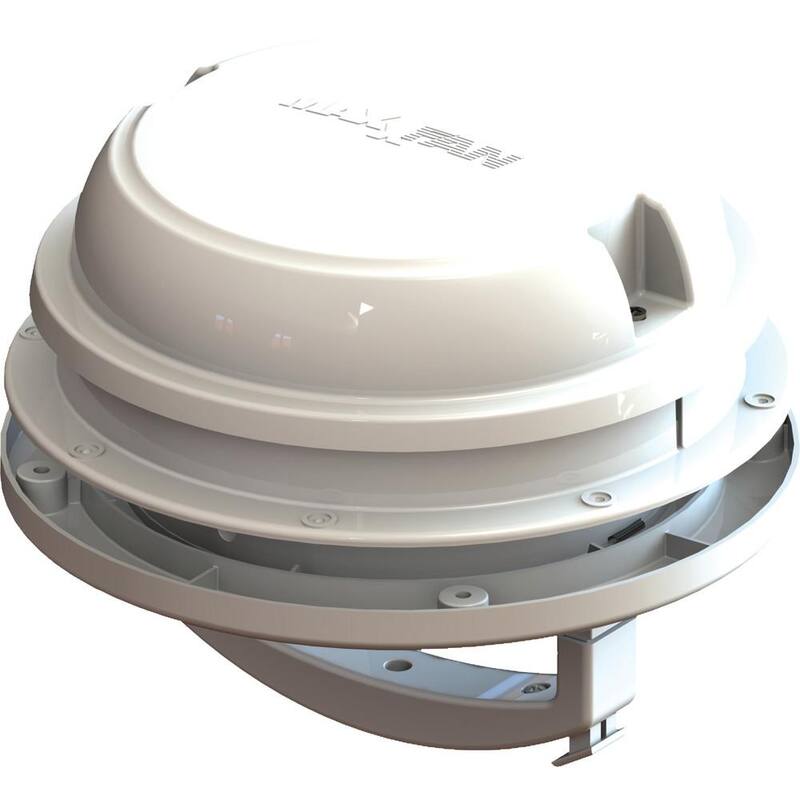 MaxxAir MaxxFan Dome with 12-Volt Fan, 6 in. Diameter - White - 00-03812W