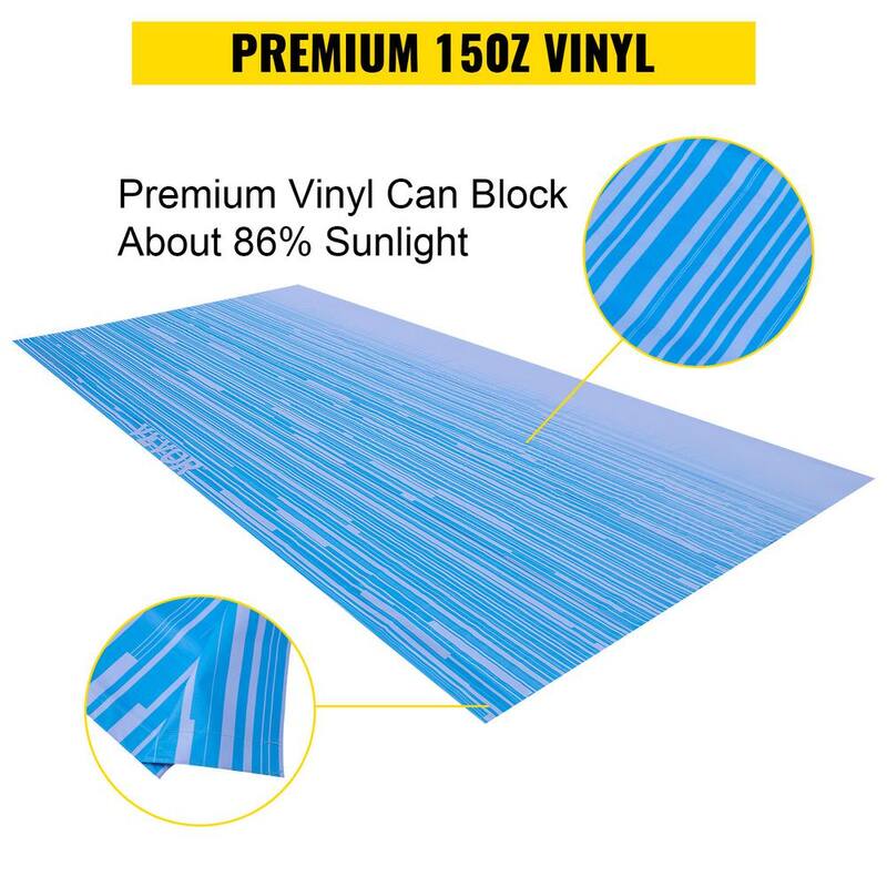 VEVOR RV Awning 16 ft. Camper Awning Fabric 15 oz. Vinyl Trailer Awning Canopy Patio Camping Car Awning - ZYSRV62416JBL0001V0