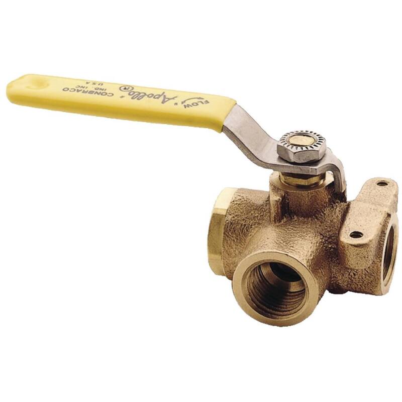 CONBRACO 1/2 in. 3-Way Bronze Diverter Valve - 70-603-10