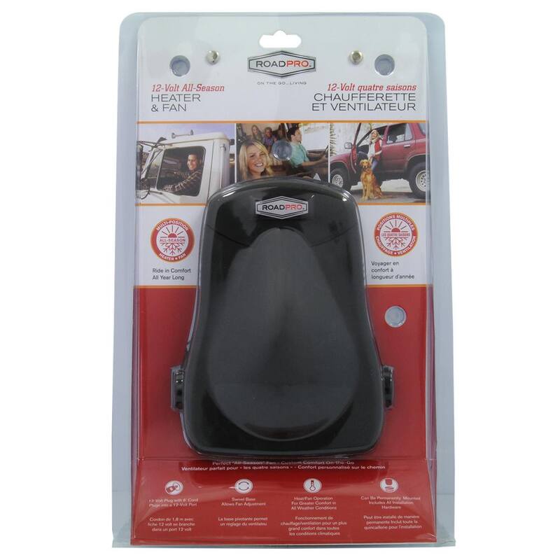 RoadPro 12-Volt All-Season Heater/Fan with Swivel Base - RPSL-581