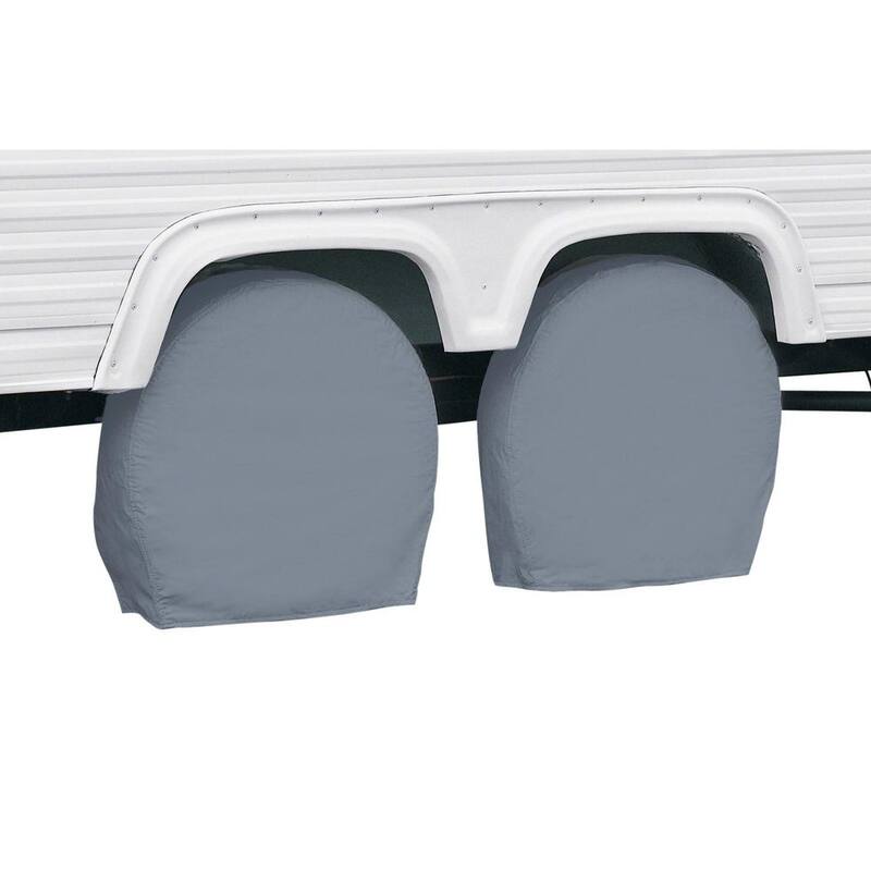 Classic Accessories Grey RV Wheel Covers, 30" - 33" Diameter, 9" Tire Width - 80-085-171001-00