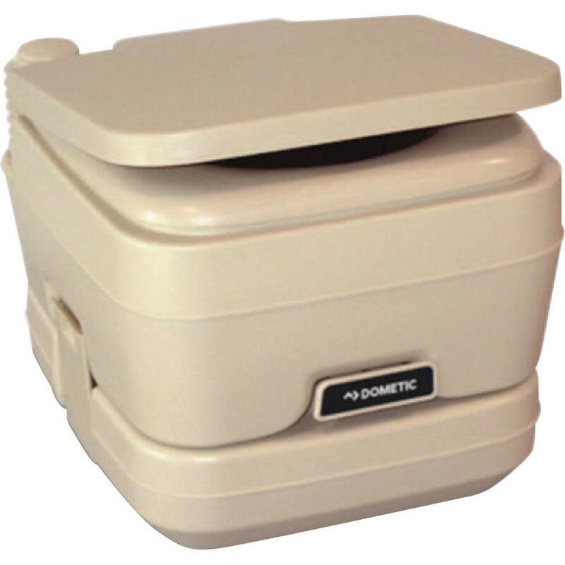 Dometic 2.5 Gal. Adult Size SaniPottie 962 Portable Toilet with Bellows Flush in Tan - 301096202