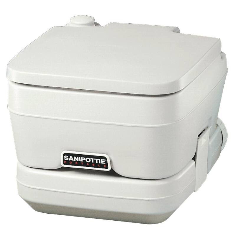 Dometic 2.5 Gal. SaniPottie Portable Toilet with Mounting Brackets and 1.5 in. MSD Fittings in White - 311196406