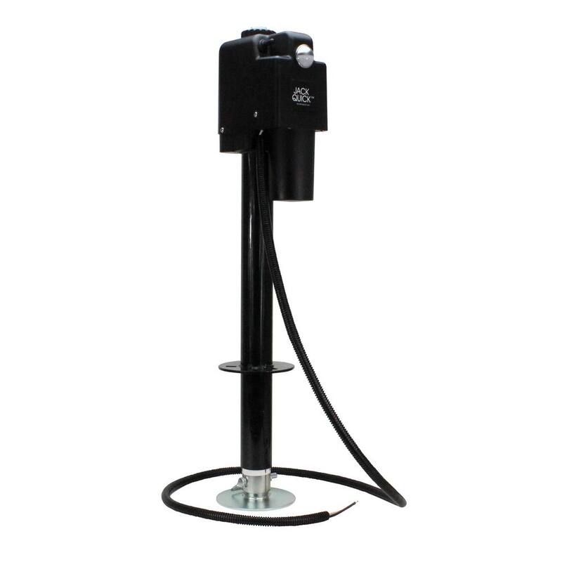 Quick Products Power A-Frame Electric Tongue Jack - 3,650 lbs. Lift Capacity, Black - JQ-3500B