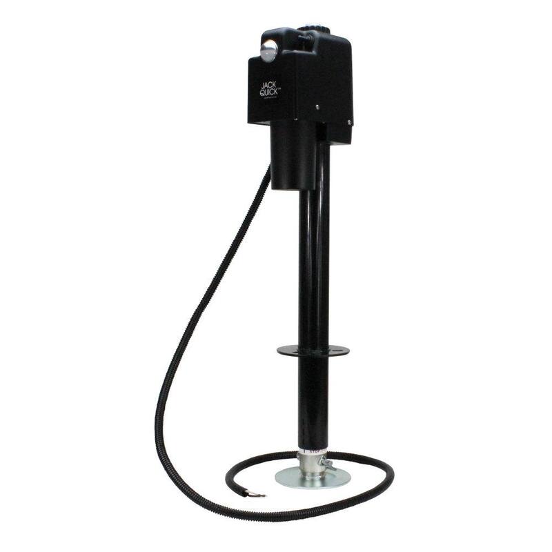 Quick Products Power A-Frame Electric Tongue Jack - 3,650 lbs. Lift Capacity, Black - JQ-3500B