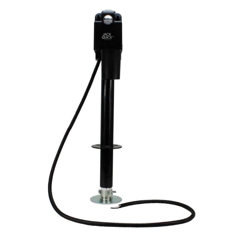 Quick Products Power A-Frame Electric Tongue Jack - 3,650 lbs. Lift Capacity, Black - JQ-3500B