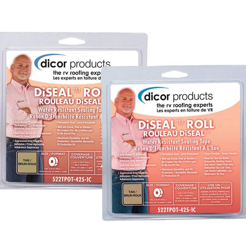 Dicor 4 in. x 25 ft. White Diseal Tape Roll - 522TPO-425-1C