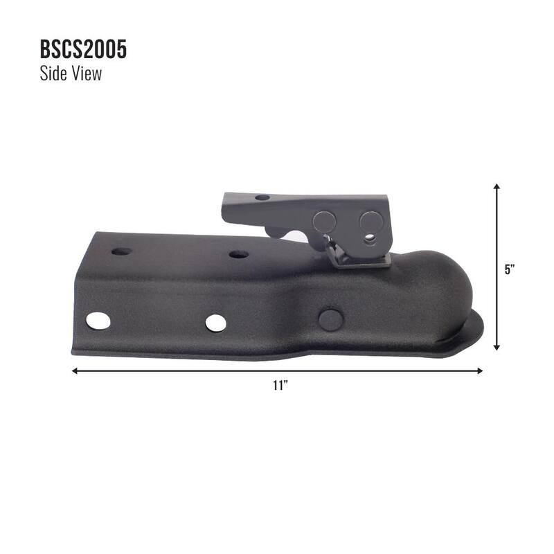 Trailer Valet Blackout 3500 lbs. 2 in. Ball 3 in. Channel Coupler with Signature Black Wrinkle Powder Coat - BSCS2005