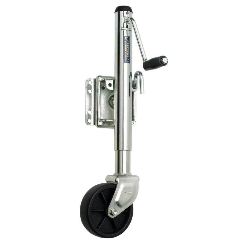 Fulton Bolt-Thru Swivel-Mount Sidewind Trailer Jack with 6 in. Wheel - 1200 lbs. Capacity - XP10 0101