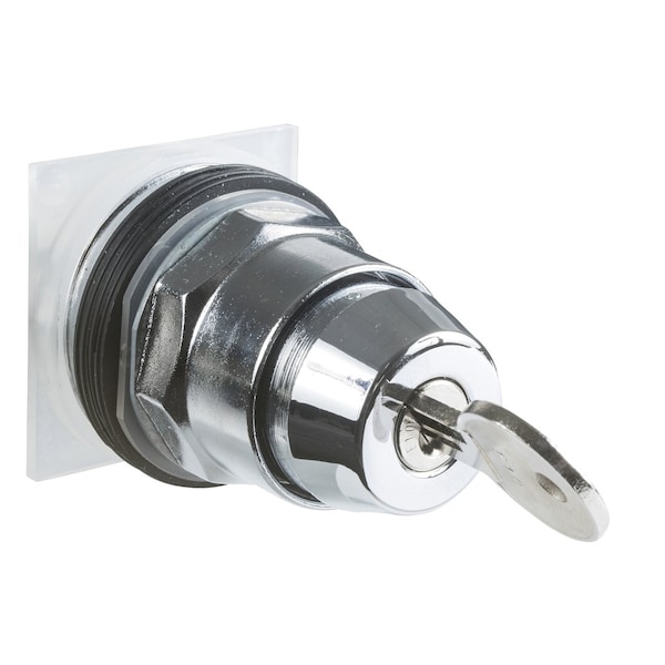 Interruptor selector Square D, Harmony 9001K, de metal, con llave, llave activa a la izquierda, 30mm, llave E10, 2 posiciones, Cam E, permanece en su lugar, 1 contacto normalmente abierto - 9001KS11K1H1