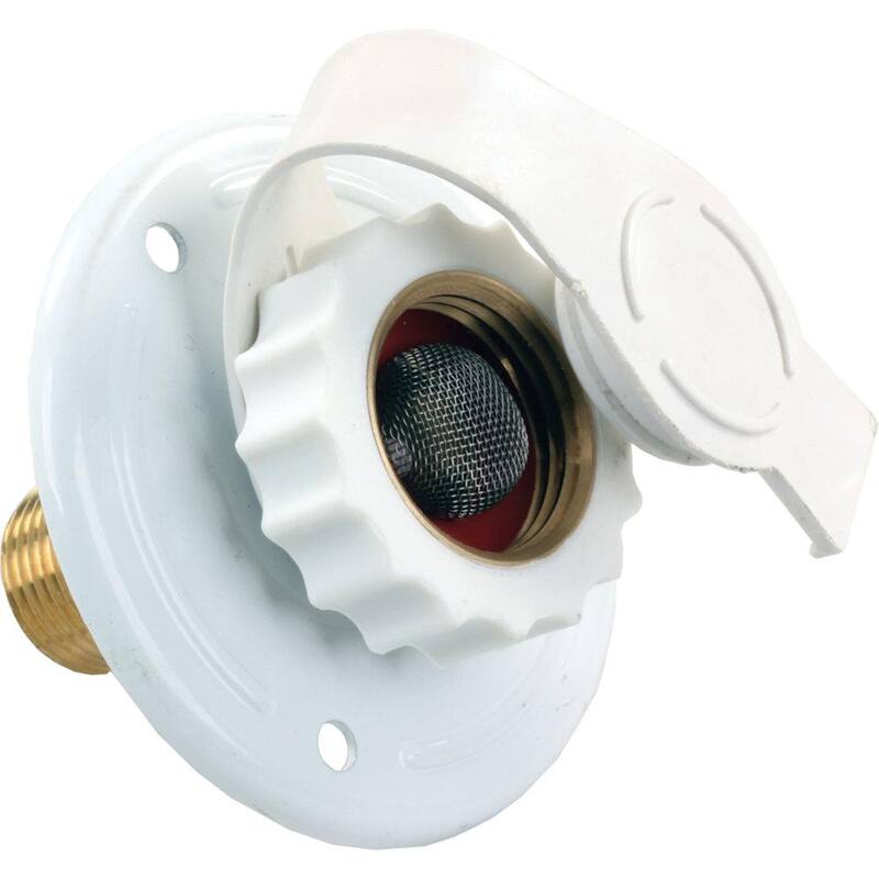 JR Products 12 in. MPT x 3/4 in. White Aluminum City Water Flange - 62165