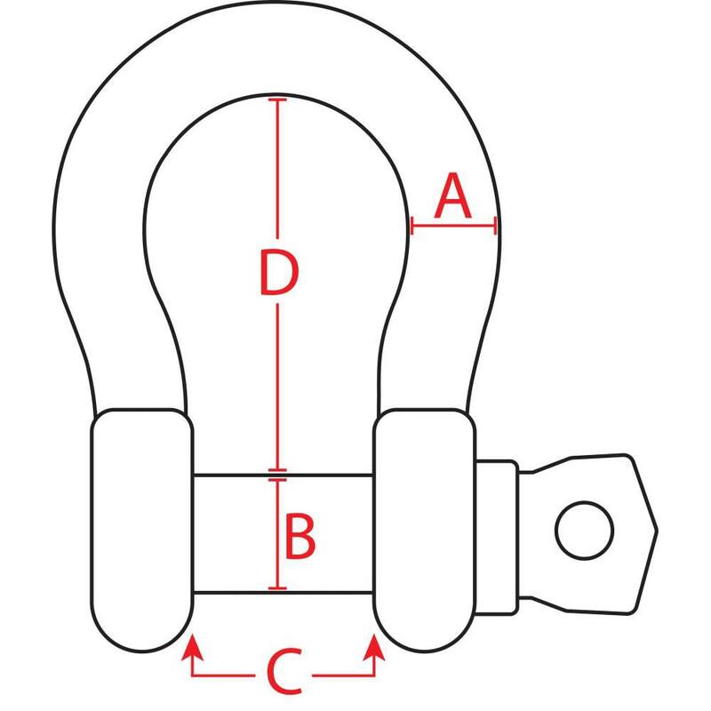 Extreme Max BoatTector Stainless Steel Anchor Shackle - 1/2", 4-Pack - 3006.8324.4