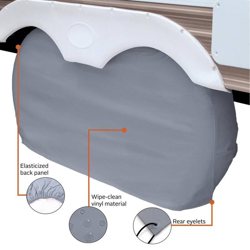 Classic Accessories OverDrive RV 74 in. L x 8 in. W x 34 in. H Dual Axle Wheel Cover - 80-210-051001-00