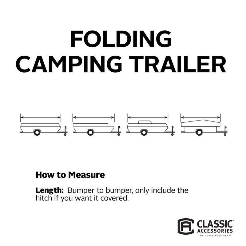 Classic Accessories PolyPro3 14 to 16 ft. Folding Camping Trailer Cover - 80-041-173106-00