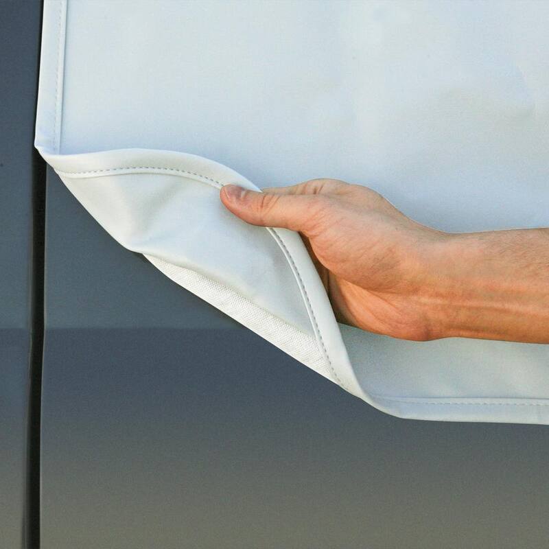 Classic Accessories Overdrive RV Windshield Cover for Ford Transit 16 to Current in White - 80-418-222801-RT