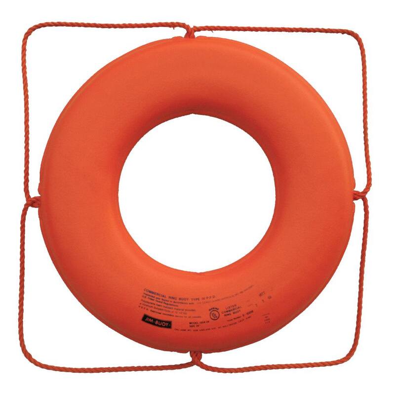 Jim-Buoy U.S.C.G. Approved GX-Series Life Ring - 20 in., Orange - GO-X-20