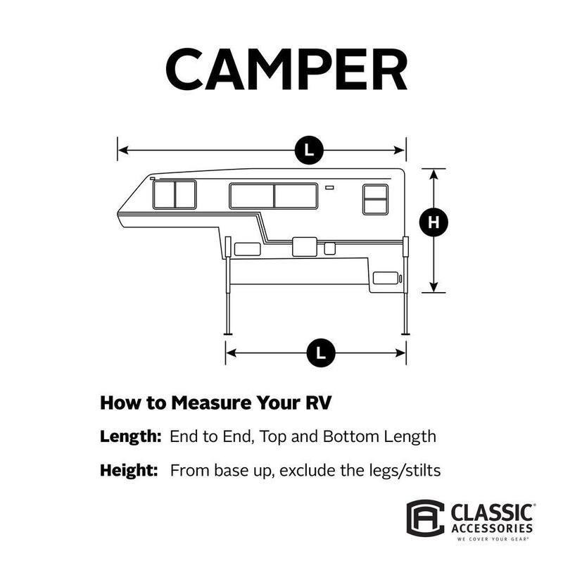 Classic Accessories Over Drive PolyPRO3 Camper Cover, Fits 10 ft. - 12 ft. Campers - 80-037-153101-00