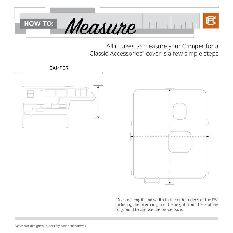 Classic Accessories Over Drive PolyPRO3 Camper Cover, Fits 10 ft. - 12 ft. Campers - 80-037-153101-00