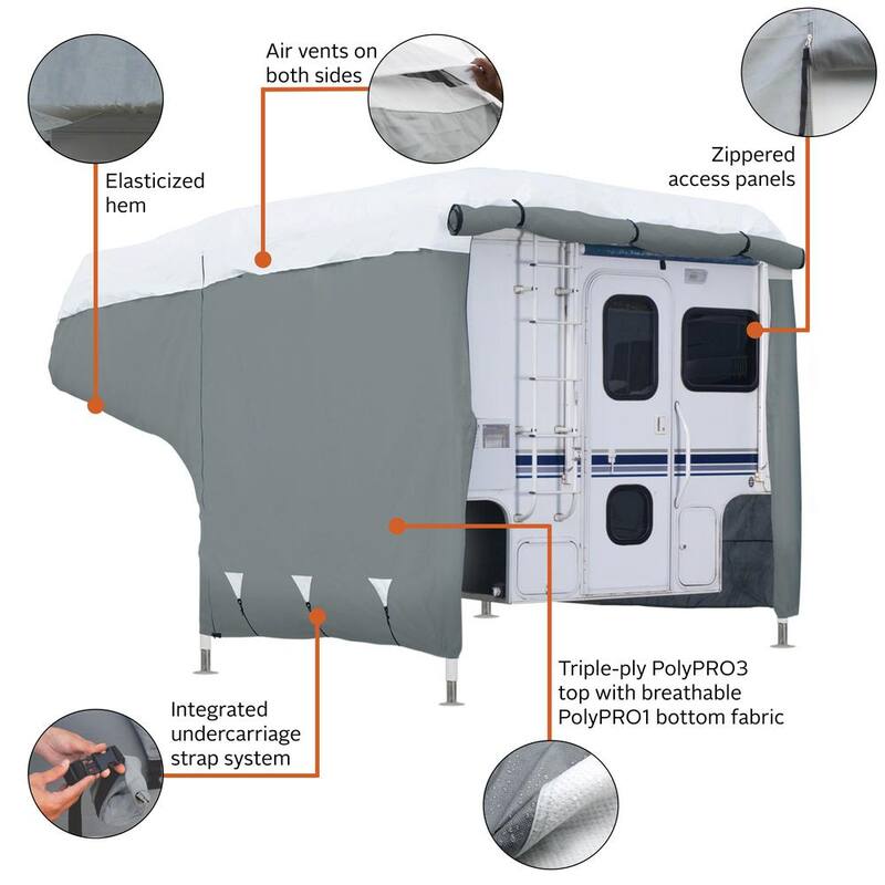 Classic Accessories Over Drive PolyPRO3 Camper Cover, Fits 10 ft. - 12 ft. Campers - 80-037-153101-00