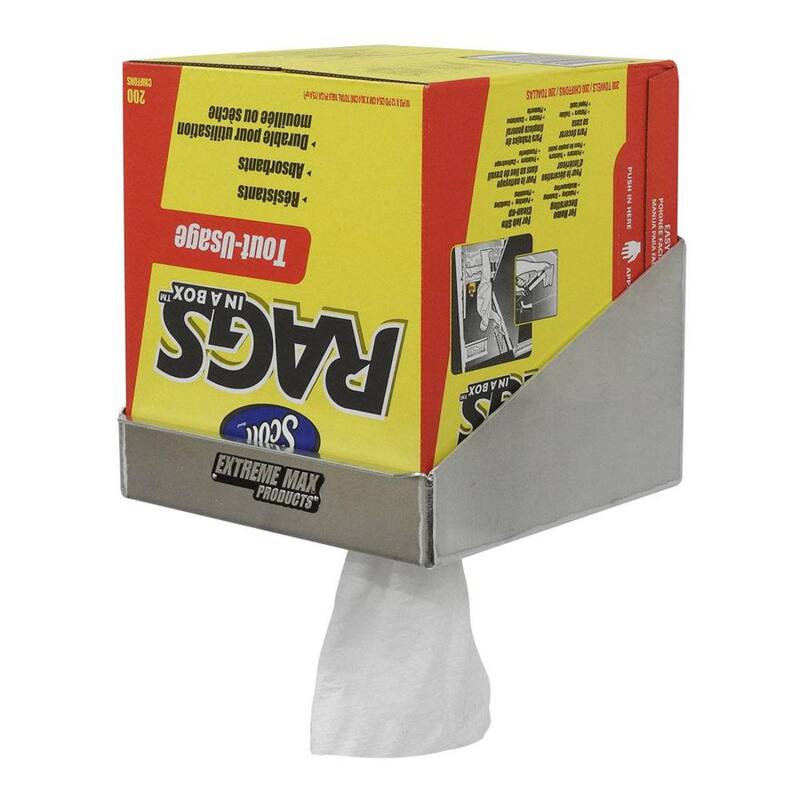 Extreme Max Aluminum Shop Rag Dispenser - 5001.6032
