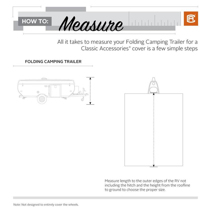 Classic Accessories SkyShield 156 in. L x 88 in. W x 42 in. H Folding RV Camper Cover - 80-468-153101-EX