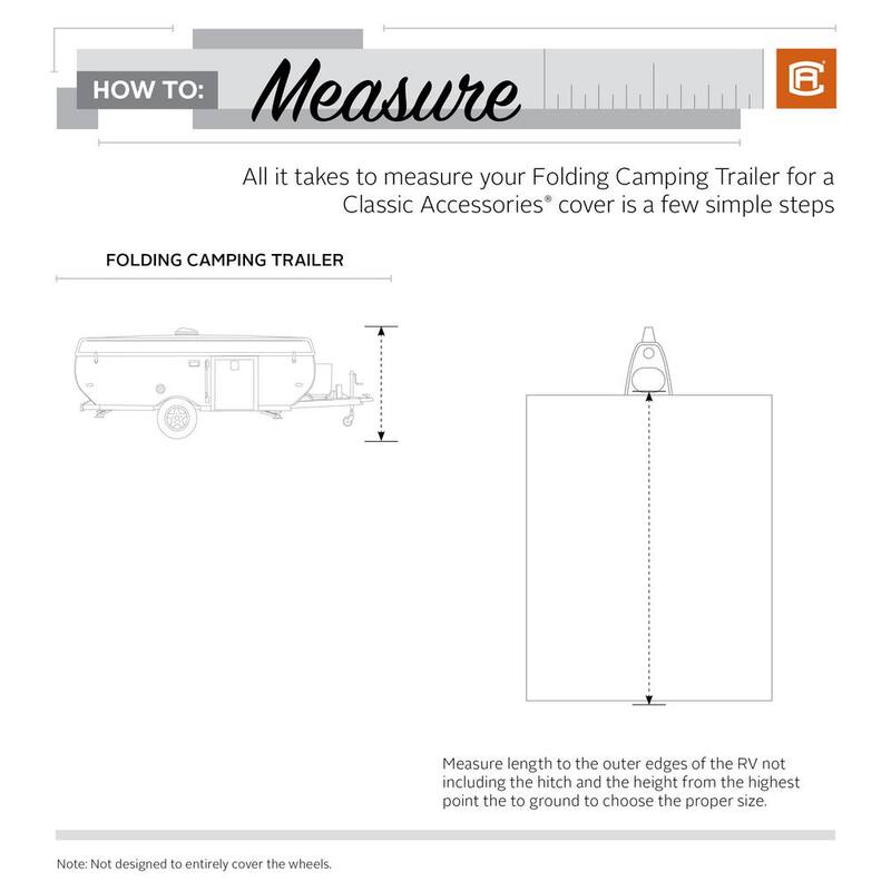 Classic Accessories SkyShield 156 in. L x 88 in. W x 42 in. H Folding RV Camper Cover - 80-468-153101-EX
