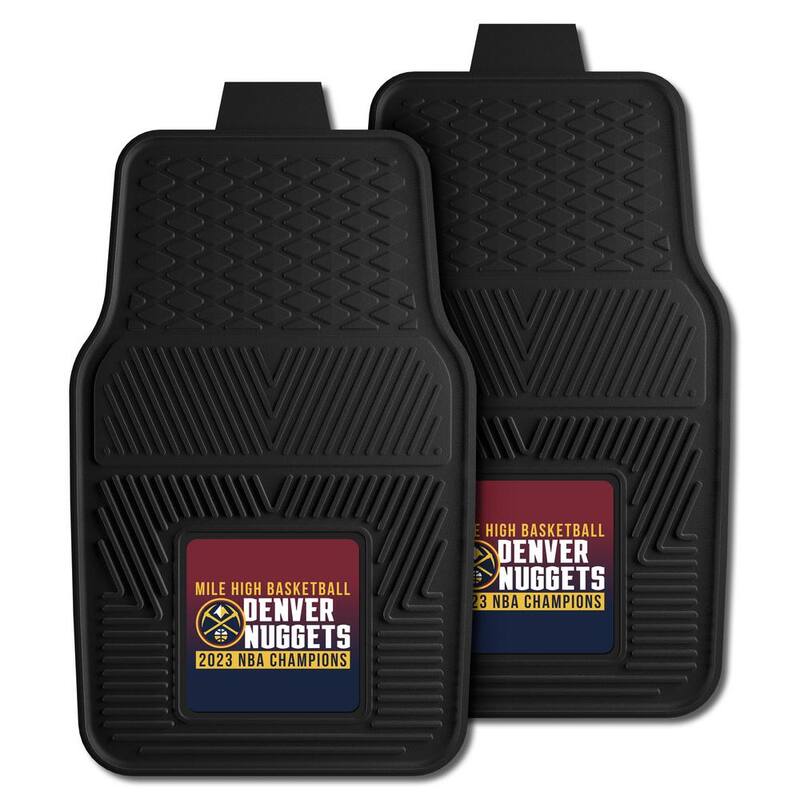 FANMATS Denver Nuggets 2023 NBA Finals Champions 2 ft. x 3 ft. Black Heavy-Duty Car Mat Set 2-Pieces - 39460