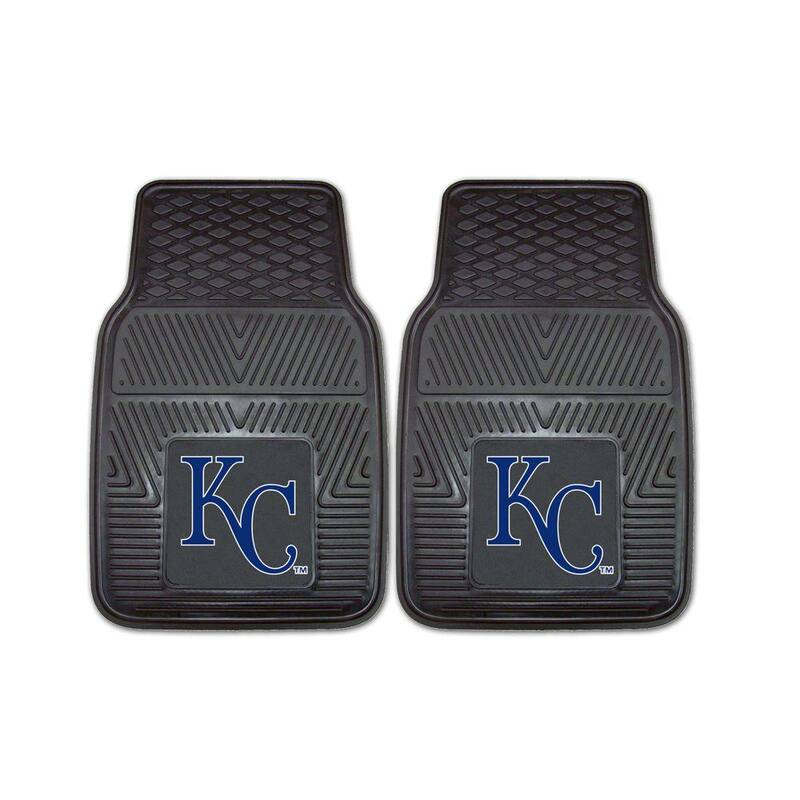 FANMATS Kansas City Royals 18 in. x 27 in. 2-Piece Heavy Duty Vinyl Car Mat - 8840