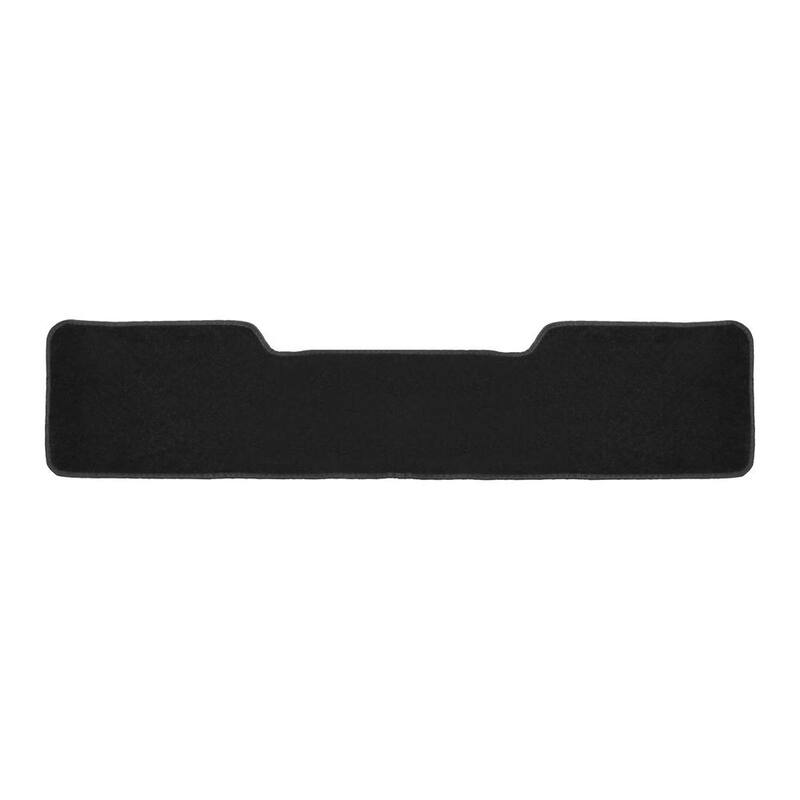 FH Group Black 3-Row Universal Premium Soft Carpet Floor Mats with Striped Heel Pad Floor Liners - Full Set - DMF14406BLK3ROW