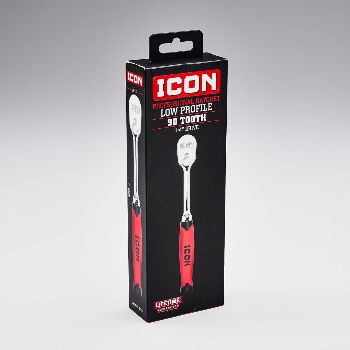 Llave de trinquete profesional de perfil bajo con agarre cómodo de 1/4 de pulgada - 56187