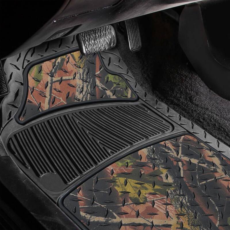FH Group 4-Piece Premium Trimmable Liners Light Autumn Camo Car Floor Mats - Full Set - DMF11312LIGHT