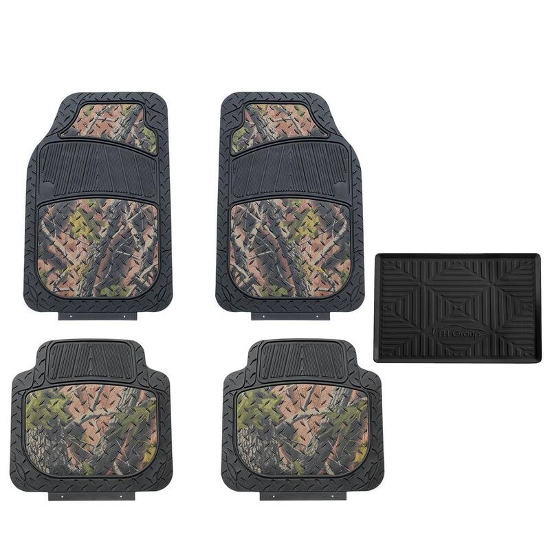FH Group 4-Piece Premium Trimmable Liners Light Autumn Camo Car Floor Mats - Full Set - DMF11312LIGHT