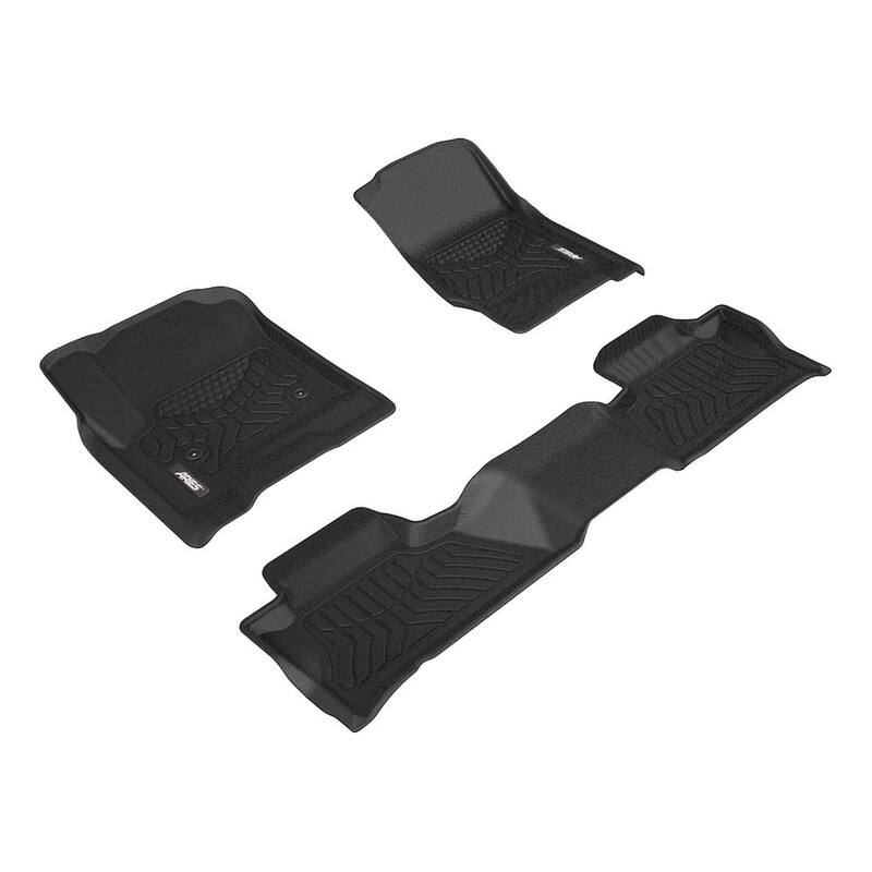 Aries StyleGuard XD Black Heavy Duty Floor Liners, Select Chevy Suburban, GMC Yukon XL (2nd Bucket, No Center), 1st, 2nd Row - 2800709
