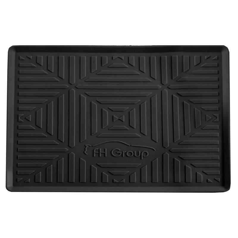 FH Group Black 4-Piece Premium Liners Tall Channel Trimmable Rubber Car Floor Mats - Full Set - DMF11311BLACK