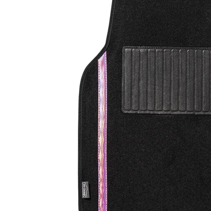 FH Group Galaxy13 Metallic Stripe Non-Slip Carpet Floor Mats - Full Set - DMF14413PINK