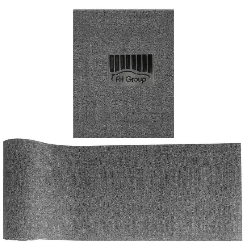FH Group DIY Ultra Waterproof Trimmable Non-Slip Vinyl Floor Mats Solid Gray - DMF12021-SGRAY