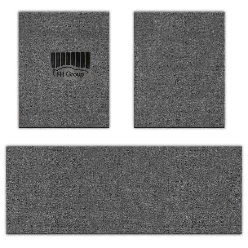 FH Group DIY Ultra Waterproof Trimmable Non-Slip Vinyl Floor Mats Solid Gray - DMF12021-SGRAY