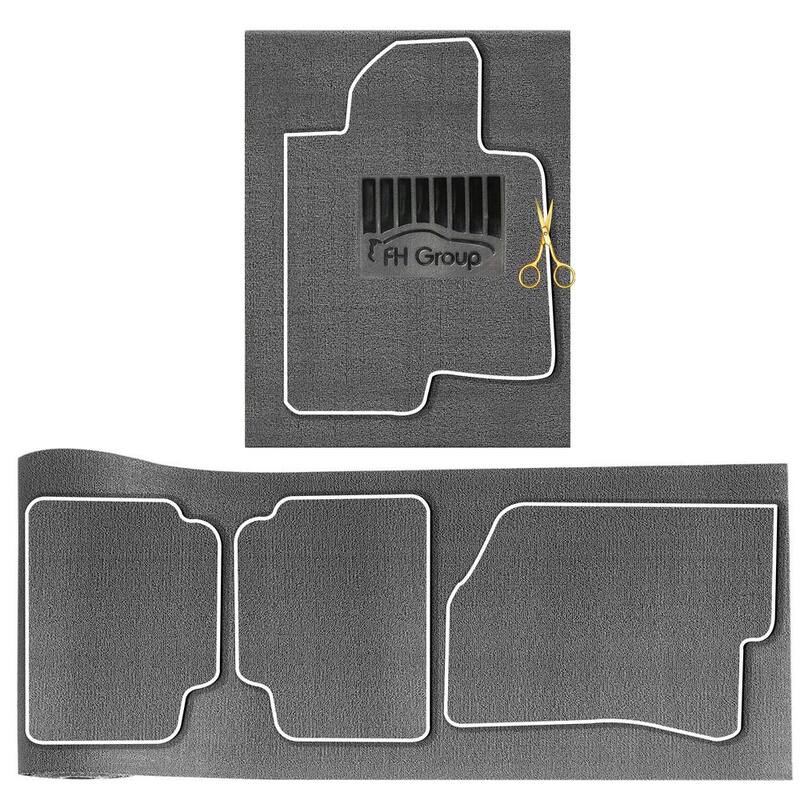 FH Group DIY Ultra Waterproof Trimmable Non-Slip Vinyl Floor Mats Solid Gray - DMF12021-SGRAY