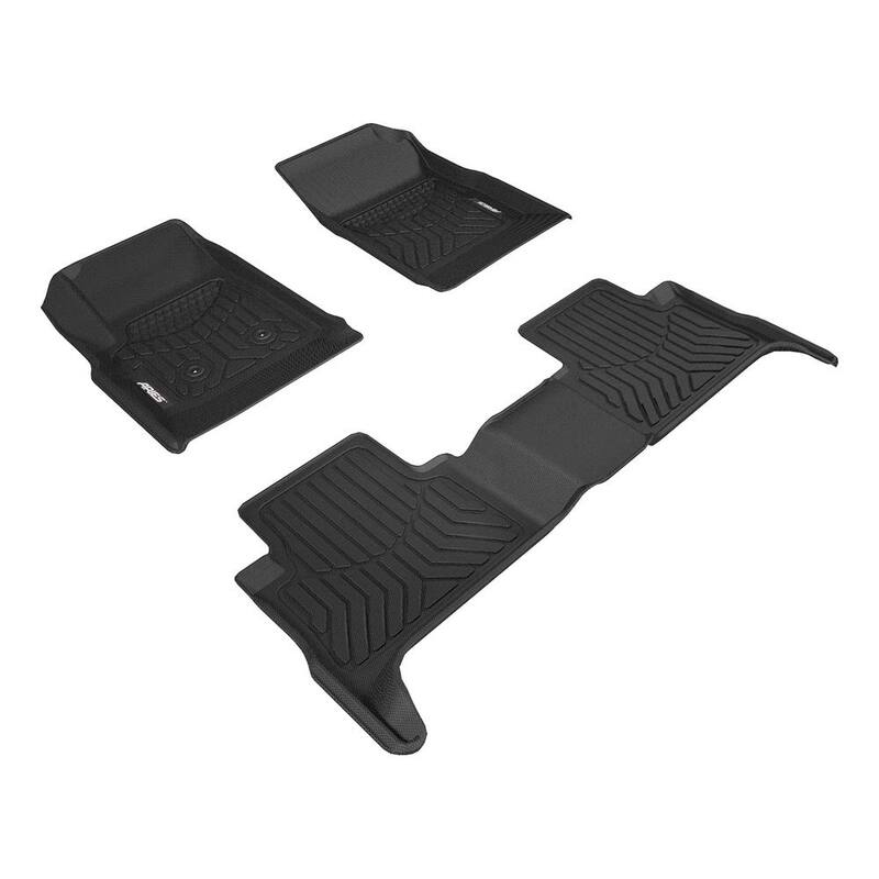 Aries StyleGuard XD Black Custom Heavy Duty Floor Liners, Select Chevrolet Colorado, GMC Canyon Crew Cab, 1st and 2nd Row - 2801209