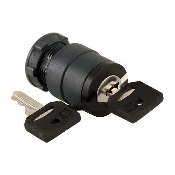 Conmutador selector Schneider Electric no iluminado, de 22 mm, 2 posiciones, con llave - ZB5AG220.