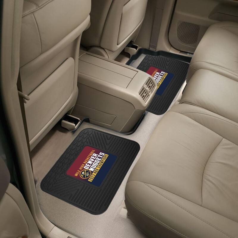 FANMATS Denver Nuggets 2023 NBA Finals Champions 2X3 Back Seat Car Utility Mats 2-Piece Set - 39461