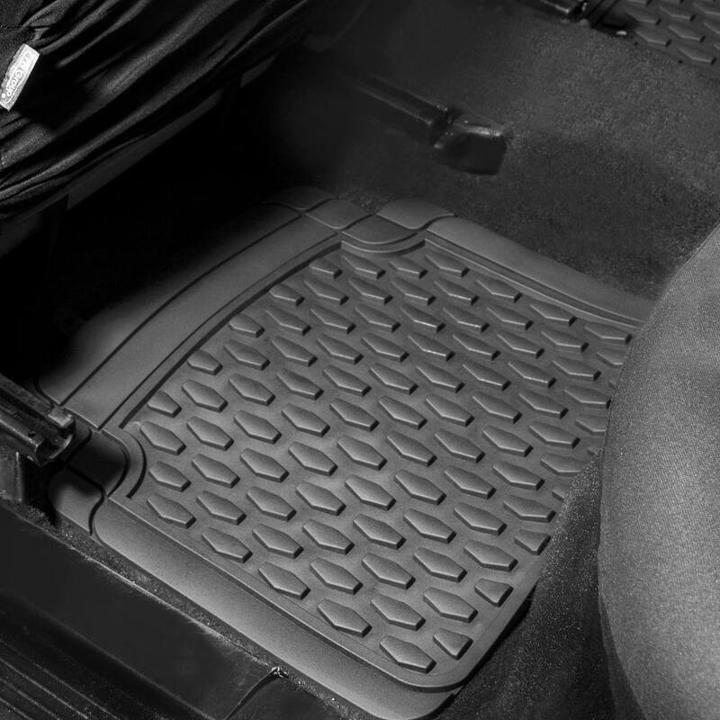 FH Group Gray 4-Piece Liners Trimmable ClimaProof Waterproof Vinyl Car Floor Mats - Full Set - DMF11308GRAY