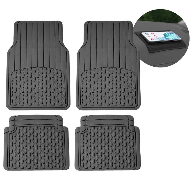 FH Group Gray 4-Piece Liners Trimmable ClimaProof Waterproof Vinyl Car Floor Mats - Full Set - DMF11308GRAY