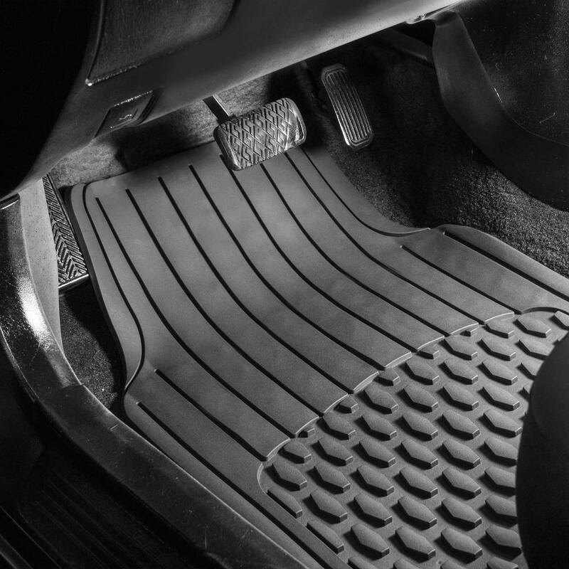 FH Group Gray 4-Piece Liners Trimmable ClimaProof Waterproof Vinyl Car Floor Mats - Full Set - DMF11308GRAY