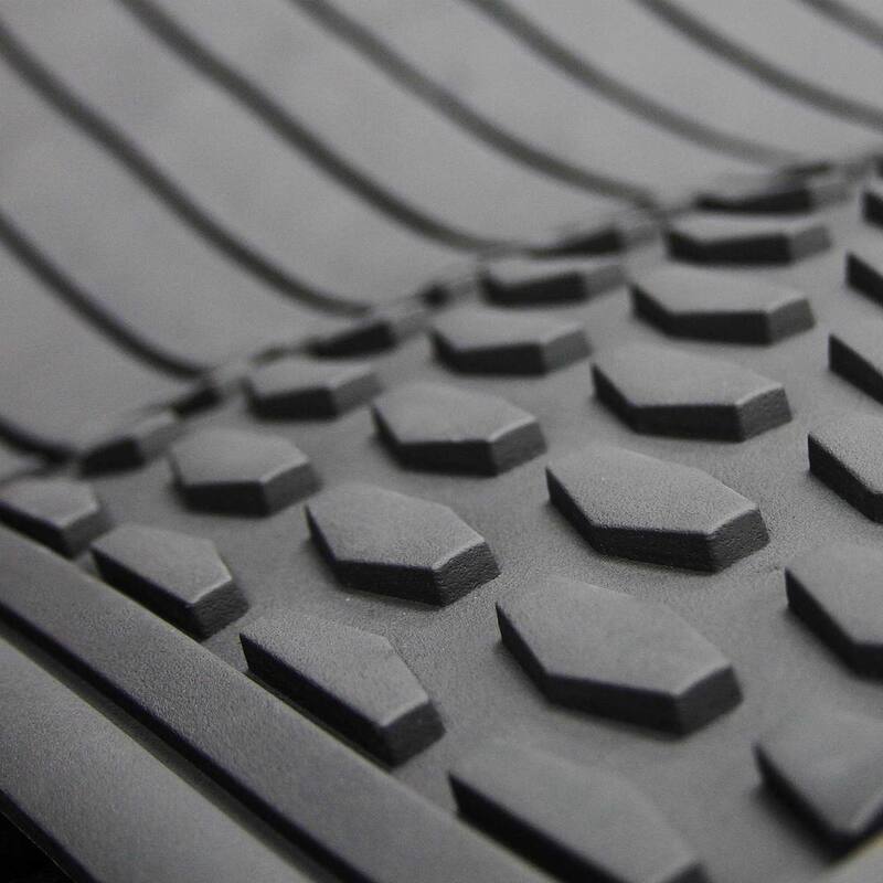 FH Group Gray 4-Piece Liners Trimmable ClimaProof Waterproof Vinyl Car Floor Mats - Full Set - DMF11308GRAY