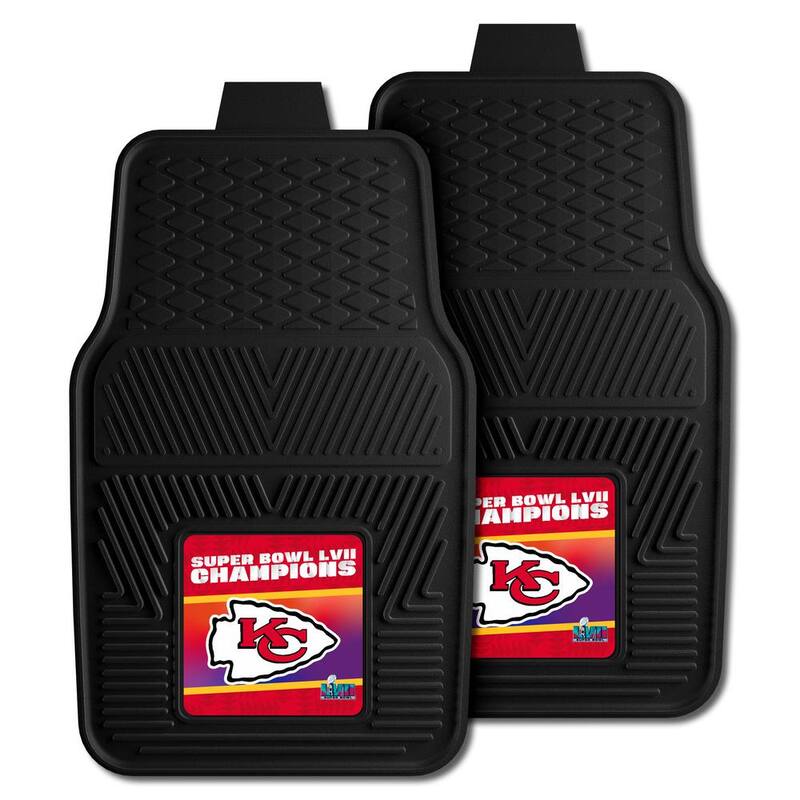 FANMATS Kansas City Chiefs Super Bowl LVII Champions Heavy Duty Vinyl Car Mat Set - 2 Pieces - 38392